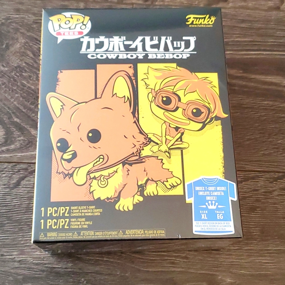Funko Pop & Tee Combo Cowboy Bepop Ein - XL Brand New in Box